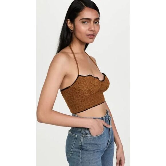 Stella Pardo Samira Crop Top in Mika/Black NWT Size Medium - Picture 2 of 12